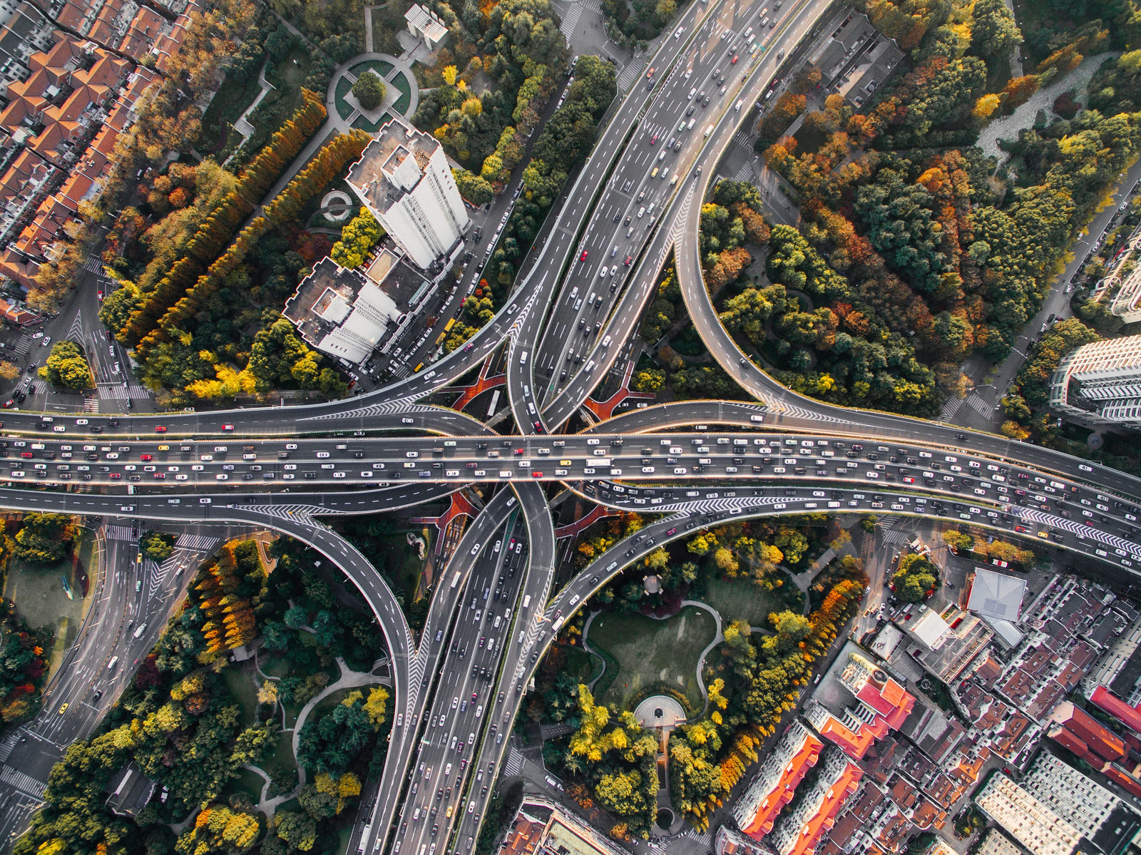 An image of roads intersecting