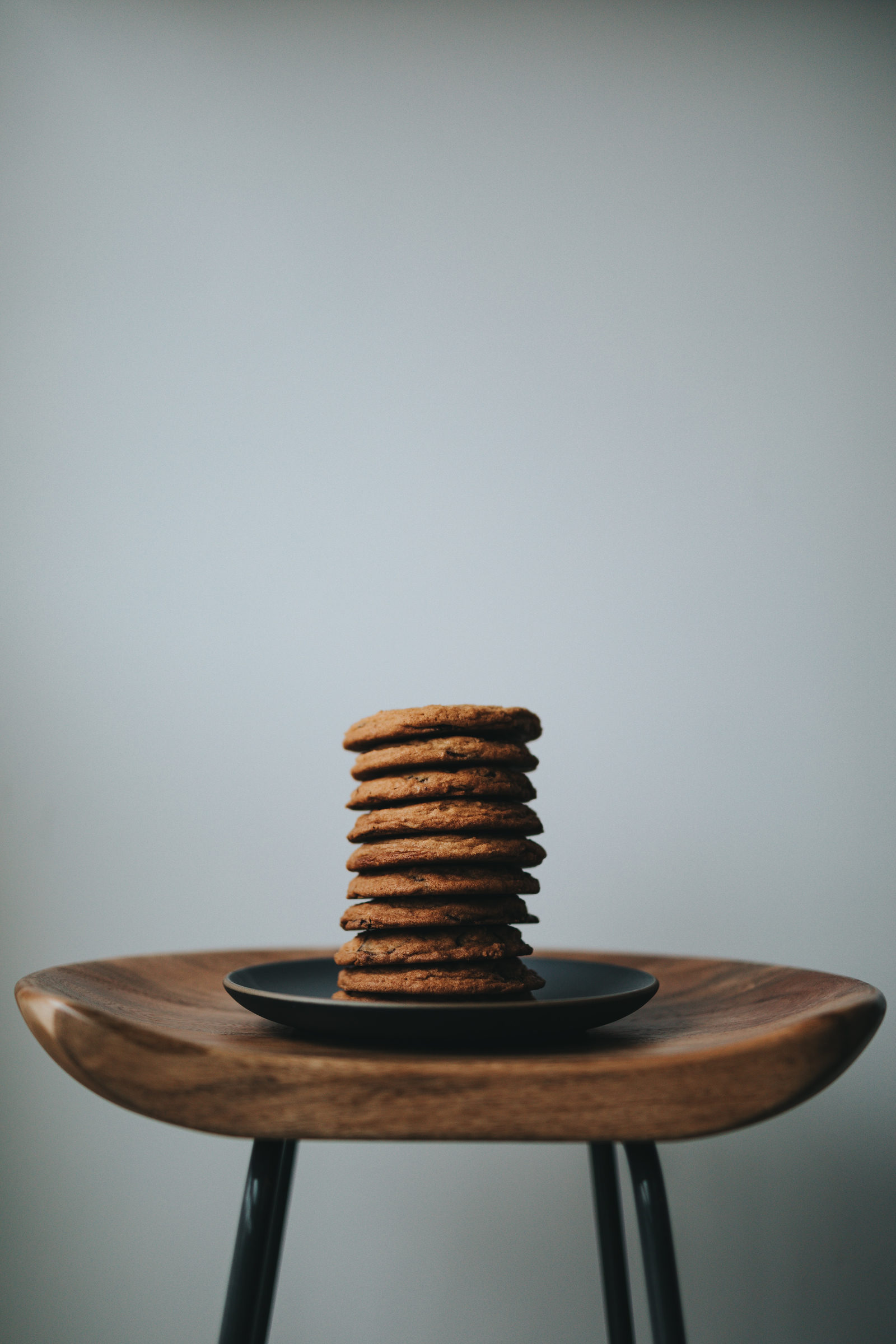 A stack of cookies